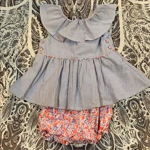 Adorable Pinstripe Dress with Bloomers